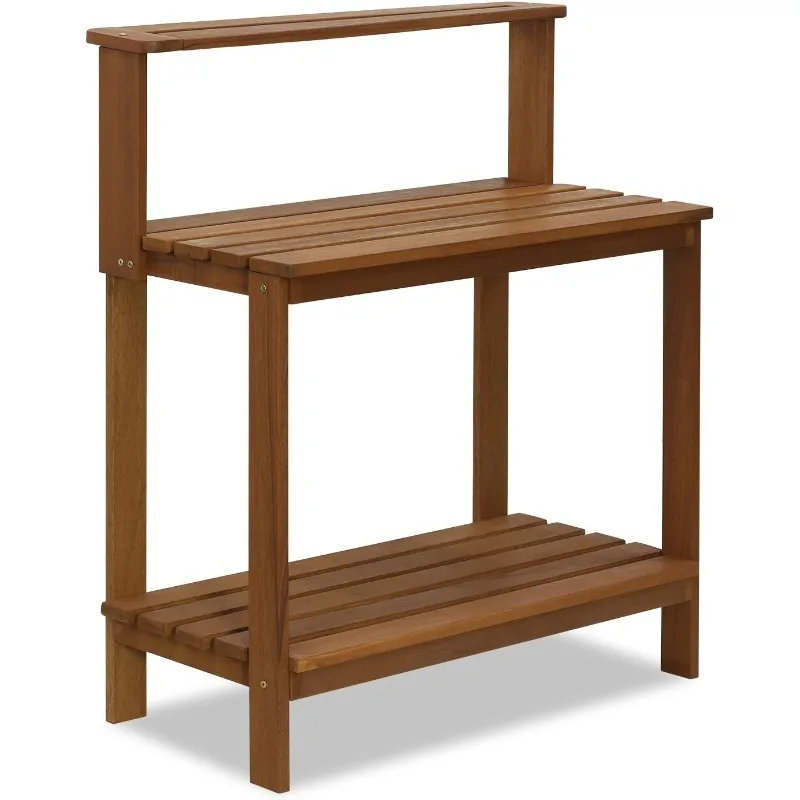 

Furinno FG17478 Tioman Outdoor Patio Furniture Hardwood Potting Bench, Natural