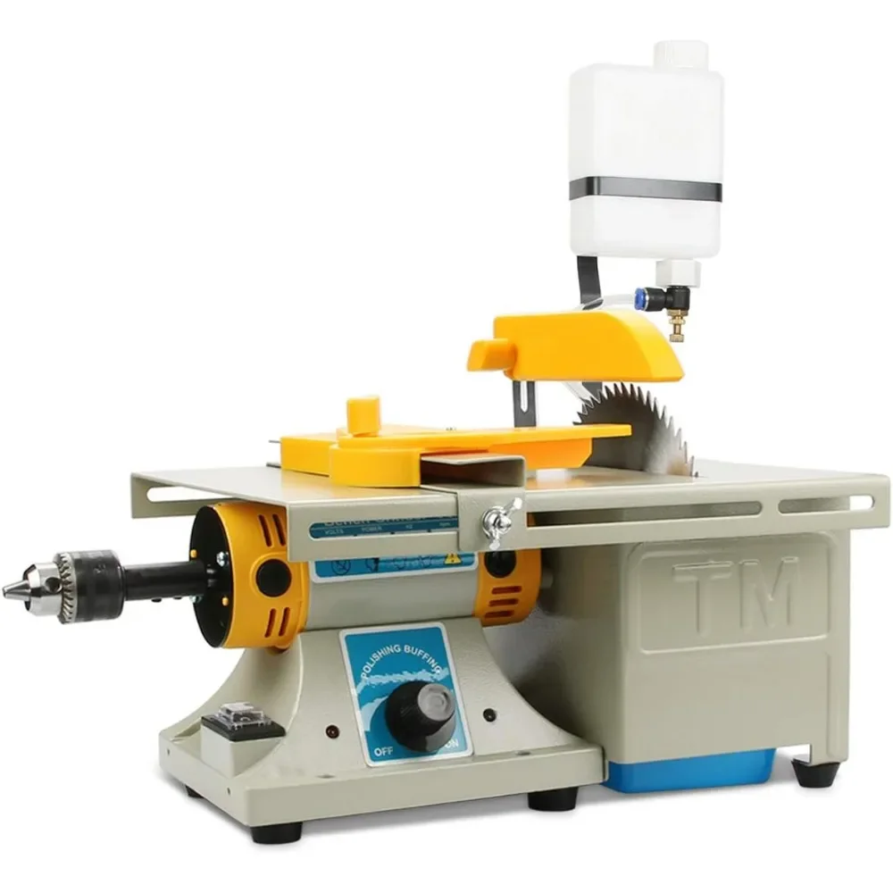 Lapidary Equipment DIY Jewelry Lapidary Saw for Cutting Rocks, 110V Mini Table Saws Grinder Polishing Machine 0-10000r/min