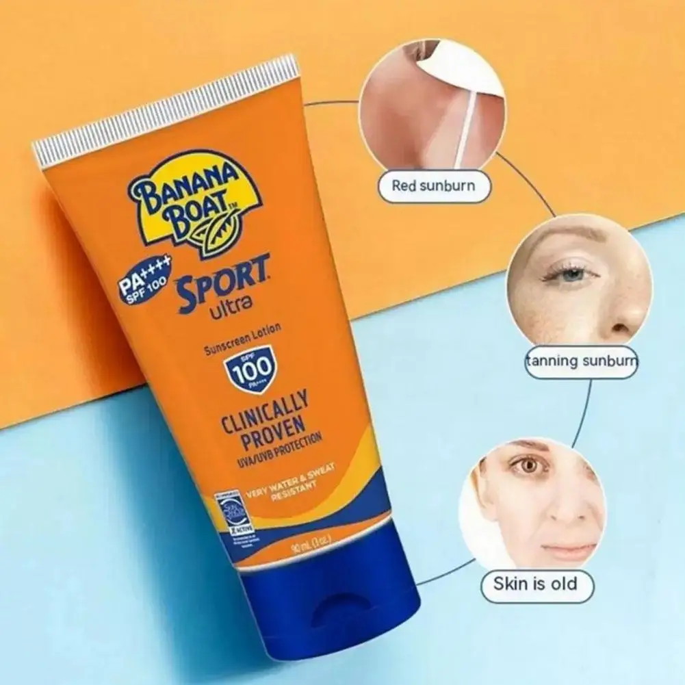 الموز قارب الوجه الجسم واقية من الشمس تبييض كريم الشمس SPF100 PA +++ مكافحة الشيخوخة النفط السيطرة ترطيب مقاوم للماء واقية من الشمس