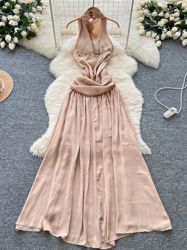 Ele Aosphere Sensation Floral 3D suspendu Ne Svel femme Dr luxe Satin taille cintrée jupe longue