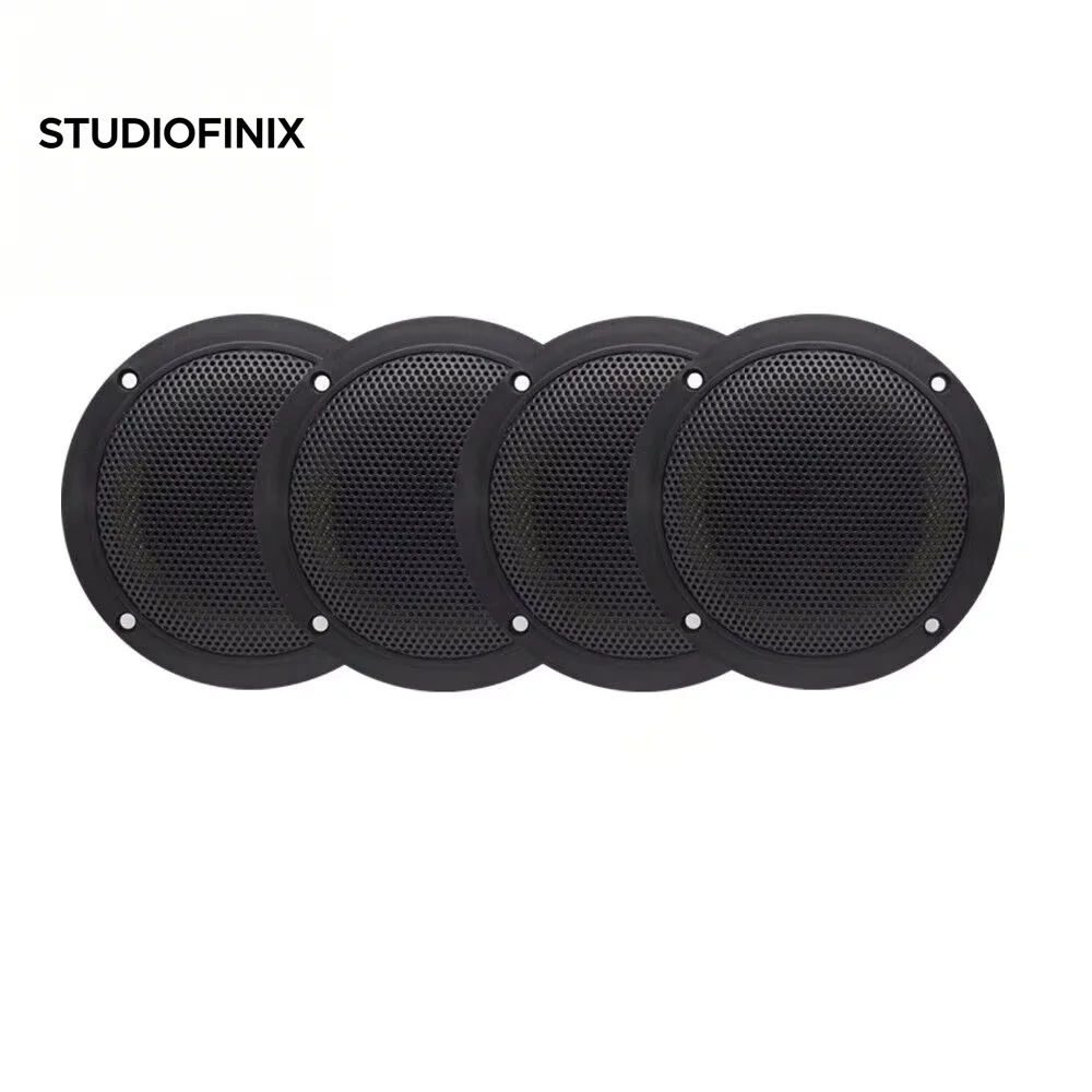 

STUDIOFINIX 4" 320W 4PCS Marine Boat Cart Speakers 2-Way Wall Passive Ceiling Speakers Waterproof Perfect For Bathroom Golf Cart
