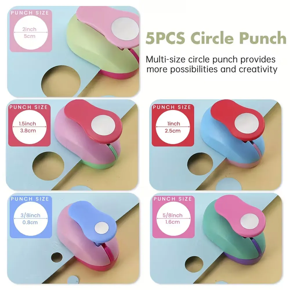 8/16/25/38/50mm Random Color Round Hole Punch DIY Embossing Hole Punch Scrapbooking Machine Paper Cutting Hole Punch