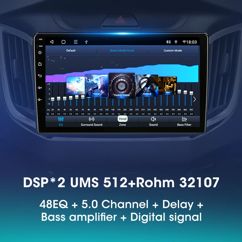 JMCQ 2Din 4G Android 12 Car Stereo Radio For Hyundai Creta ix25 2015-2019 Multimedia Video Player Navigation Head Unit Carplay