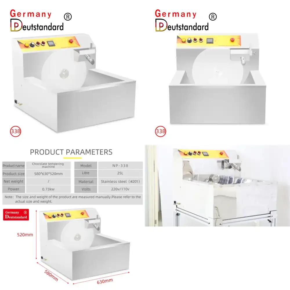

25L Commercial Electric Chocolate Tempering Machine for Snacks Factory Direct Sale