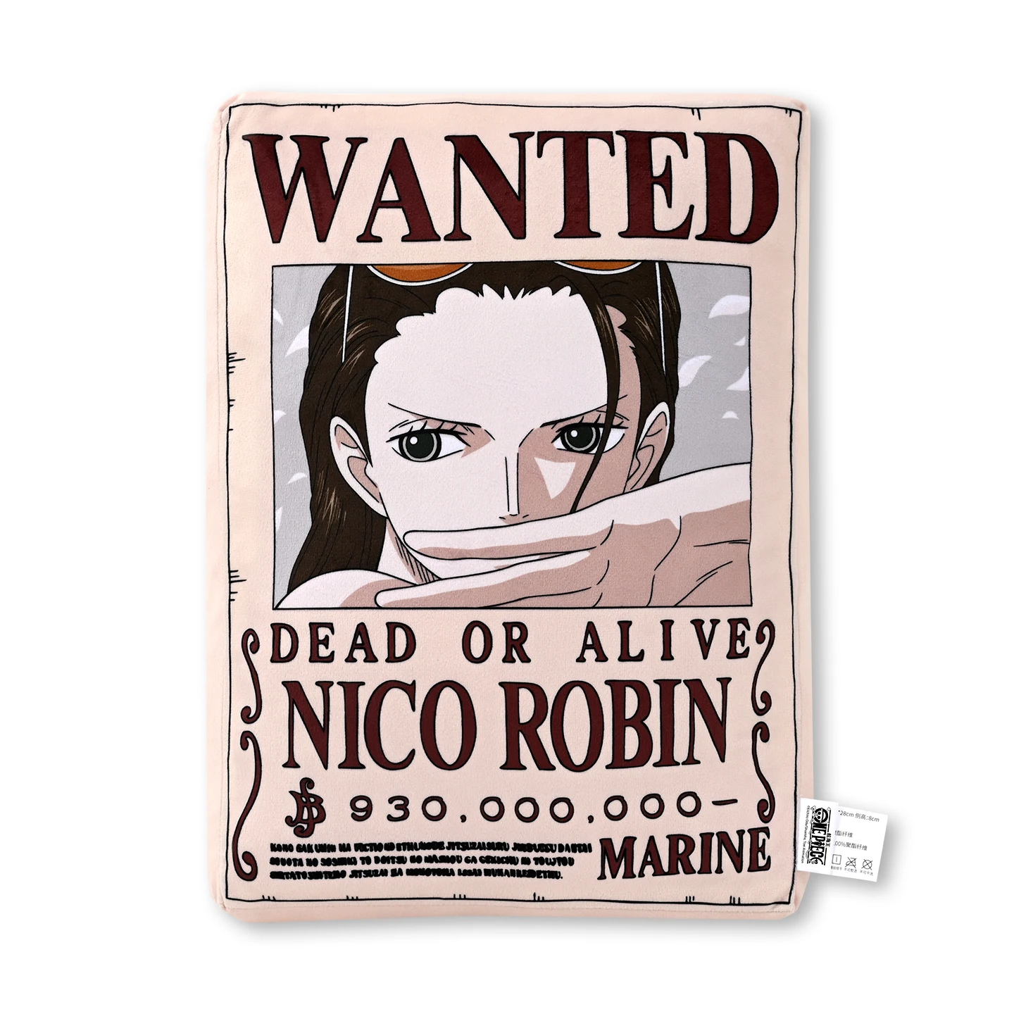1 stuk officieel One Piece Wanted Poster kussen, dubbelzijdig anime sierkussen voor thuis, bank, kantoor, slaapkamer, collectie cadeau.