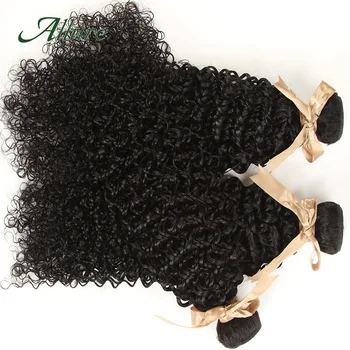 เจอร์รี่มัดผมลอนแบบเส้นผมมนุษย์1/3/4ชิ้นผมลอนแบบบราซิลสีดำธรรมชาติดึงดูดที่ยืดผมเรมี่