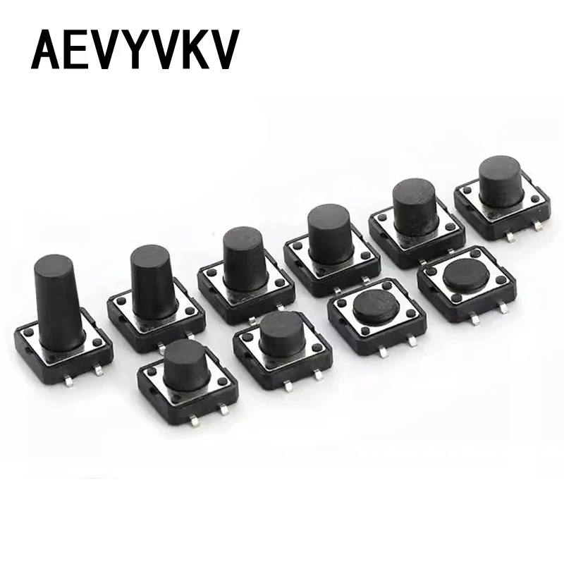 10PCS PCB Tactile Tact Mini Push Button Switch SMD 4pin Micro switch 12x12x4.3/5/6/7/8/9 MM 12x12*4.3MM/5MM/6MM/7MM/8MM/9MM/10MM