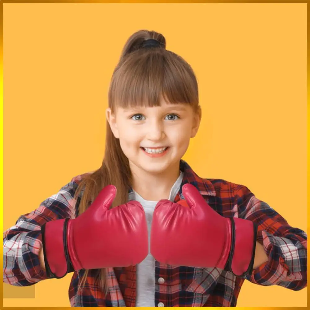 

Детские боксерские перчатки, дышащие перчатки для кикбоксинга, искусственная кожа, рукавицы для тайского бокса, рукавицы для тхэквондо для боксерской груши