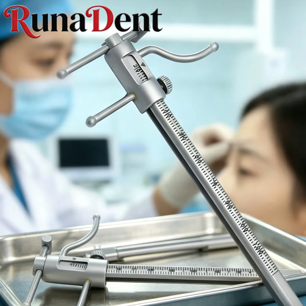 

Stainless Steel Dental Orthodontic Caliper – 0–100mm Sliding Ruler Tool for Chin and Implant Measurement