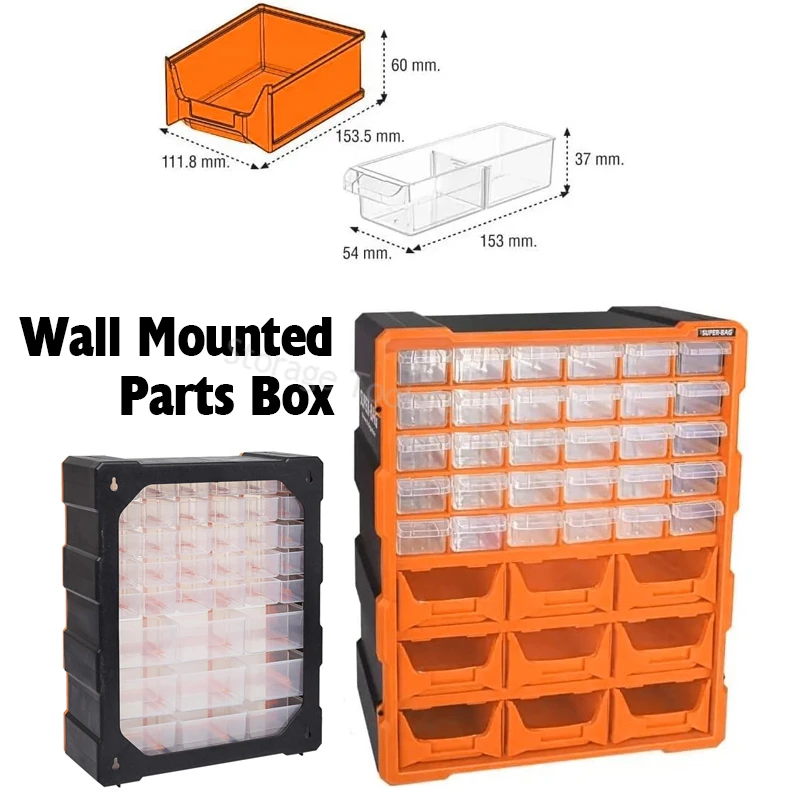 

Multi-grid Drawer Type Parts Box Wall-mounted Combined Component Tool Box Building Blocks Screw Storage Box Tool Case