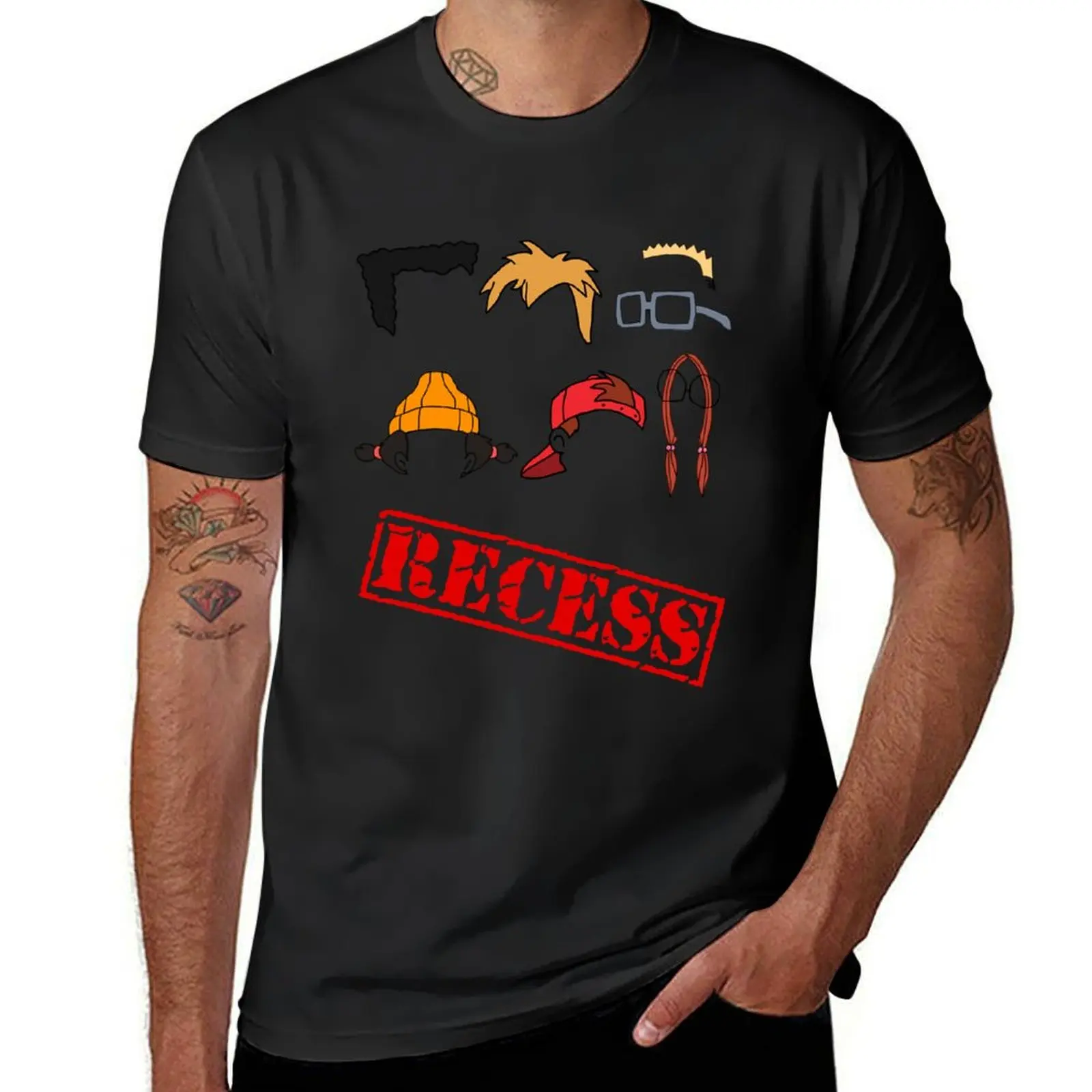 

RECESS - The Patio Band T-shirt oversized blanks plain black t shirts men