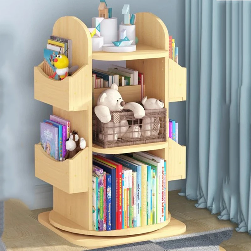 Magazine Racks Bookcase Vertical Tower Rotating Kawaii Low Mini Infant Bookcase Shelf Wall Mueble Almacenaje Portable Bookcase