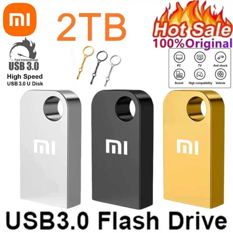 Mijia Xiaomi Geheugenstick 1Tb 2Tb Usb 3.0 Flash Drive 512Gb 256Gb 128Gb Sleutel Usb Flash Drive Metal Pendrive Draagbare Memoria Usb