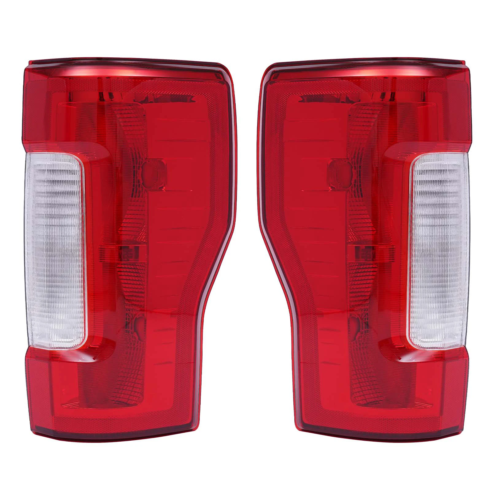 Left/Right Side Tail Light Rear Lamp Red Housing  For 2017-2019 F-250 F-350 Super Duty Incandescent w/o Blind Spot Monitor Model