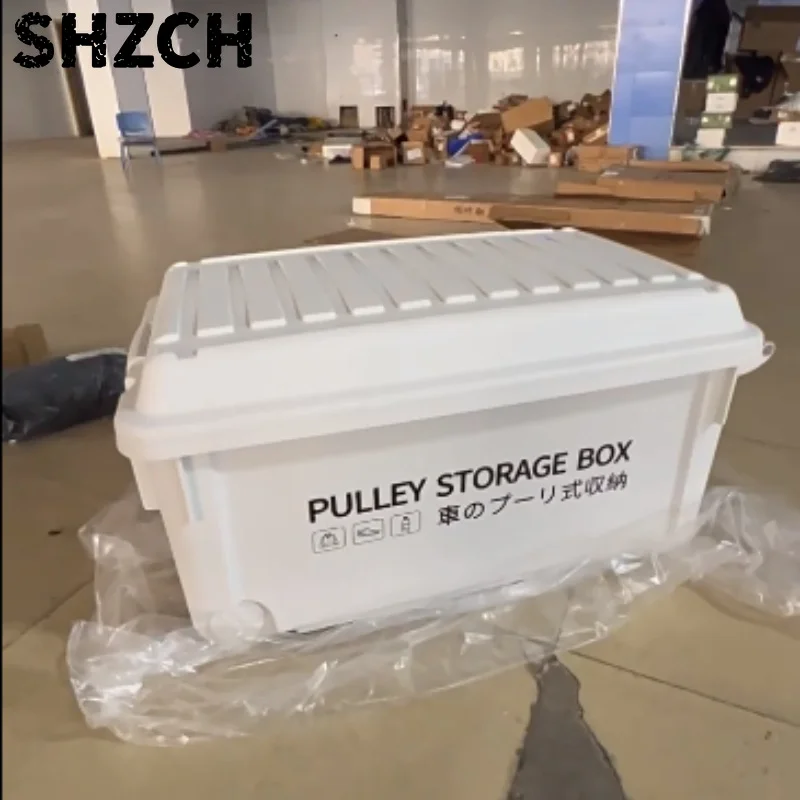 Outdoor Camping Storage Box Portable Plastic Organizer with Lid Dustproof Gear Container Multi-Purpose Utility Crate for Car