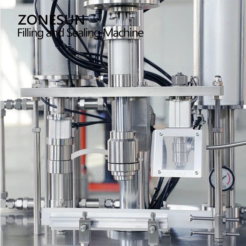 ZONESUN ZS-QWFS1 Automatic Aerosol Filling and Sealing Machine for Aluminum Can Paint Hairspray Sunscreen Cosmetics