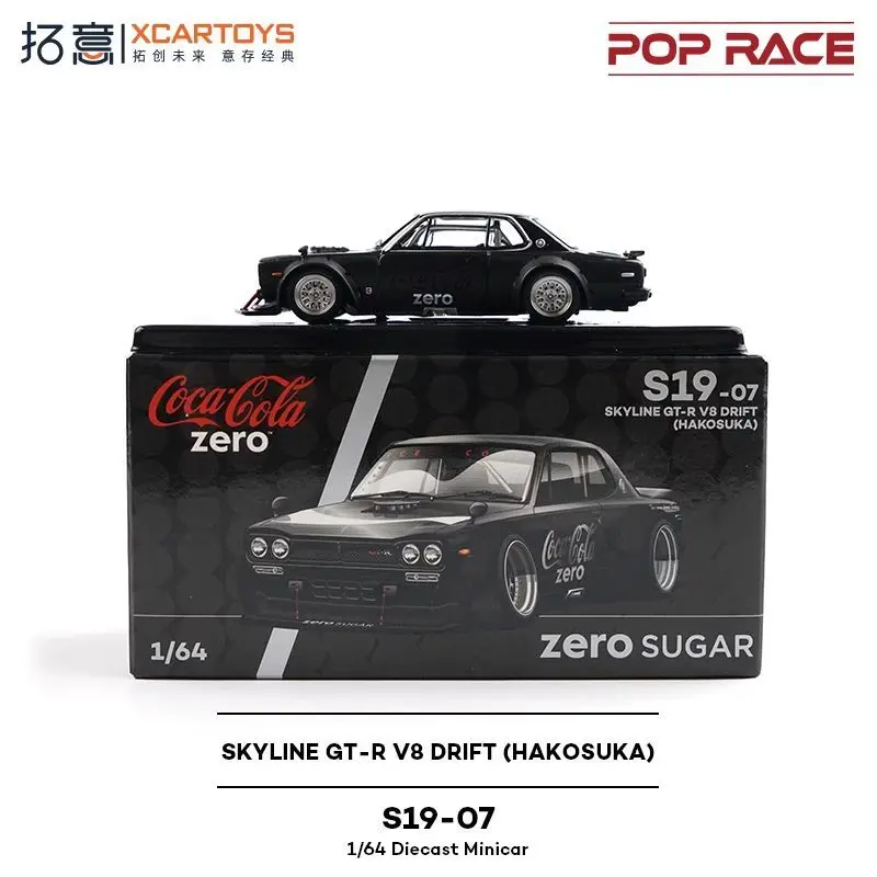 

Xcartoys POPRACE 1/64 Nissan Skyline S19-07 GT-R V8 Racing Car Model Toy Christmas gifts for children
