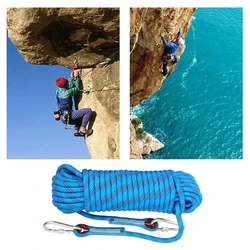 10mm Rock Climbing Rope 10M Outdoor Static Rapelling Rope for Fire Rescue Safety Escape Tree Climbing for Outdoor Sports