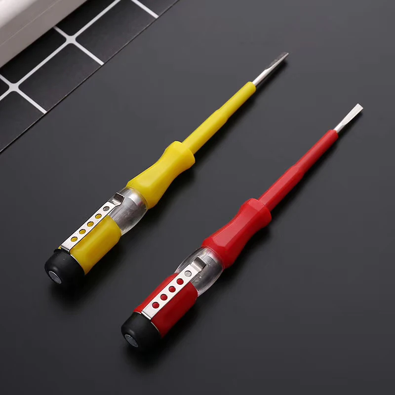 Multi Household Light Bulb Test Pen High Brightness Electric Pen Electrician Specific Measuring Pen A Straight Head Screwdriver