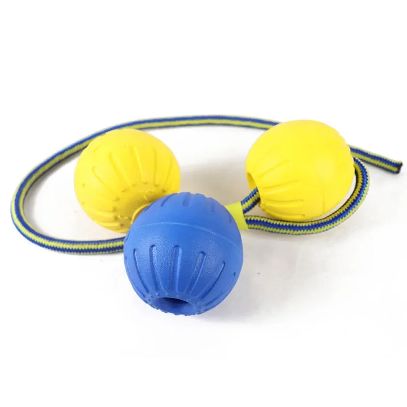 EVA Foam Floating Dog Toy Bite Resistant Circular Ring Pet Toy Outdoor Dog Training Rope Toy Ball