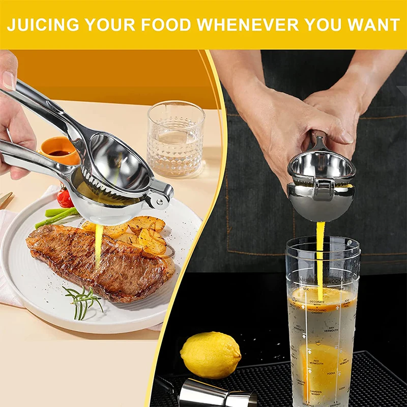 Manual Lemon Squeezer Zinc Alloy Lemon Juicer Squeezer Heavy Duty Lemon Press Squeezer Kitchen Citrus Juicer Hand Press view 5