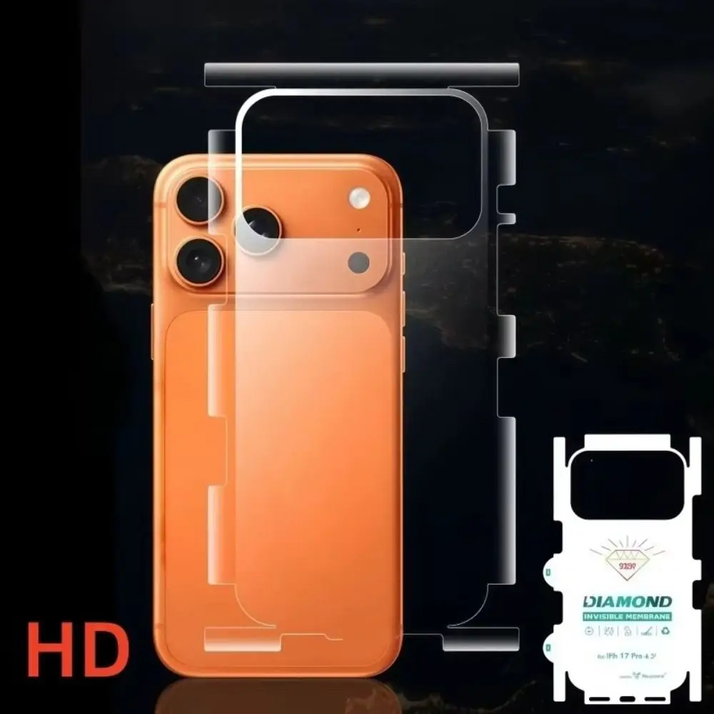 HD Clear Back Screen Protector Soft TPU Anti-scratch Screen Protector Film Anti-Shatter Matte Film for iPhone 17Pro/17 Pro Max