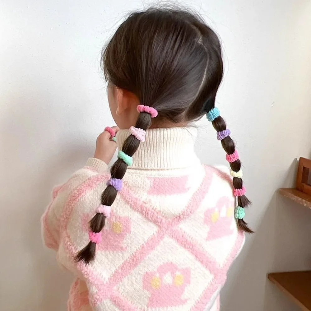 500 قطعة مجموعة حبل الشعر الأساسي سلس عالية المرونة الكورية نمط شريط مطاطي إكسسوارات الشعر ذيل حصان حامل ربطة شعر ملونة #3