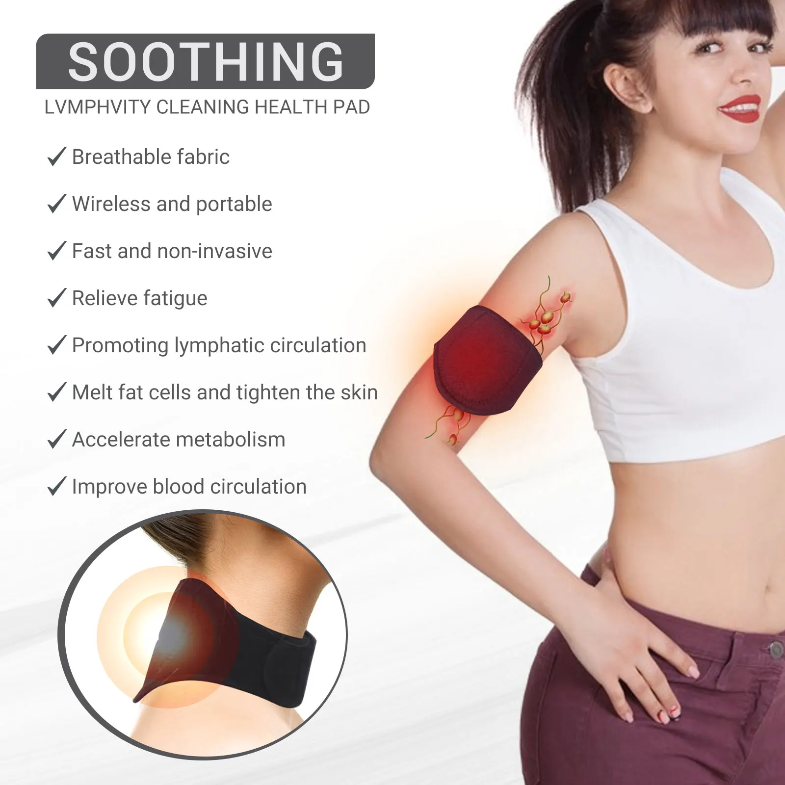 مهدب منصات الجسم تشكيل اللمفاوي السموم الإغاثة التعب تحسين النوم الاسترخاء تعزيز الدورة الدموية الرعاية الصحية الرقبة حزام