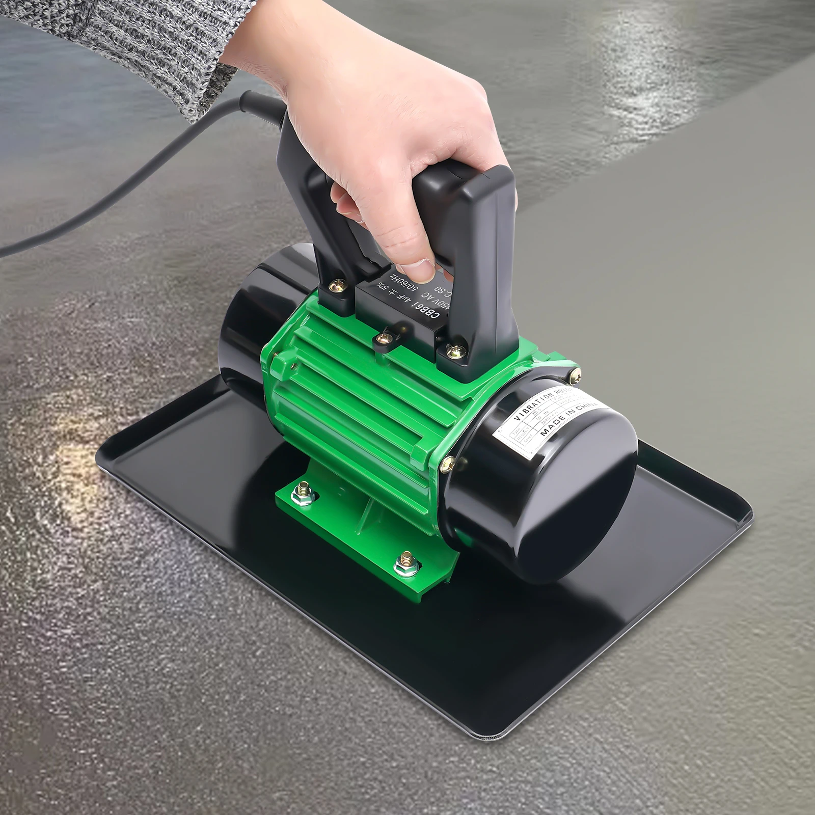 Portable Cement Smoother - Electric Concrete Vibrator Machine For Construction Tool 370W Single-Phase Handheld Table Motion