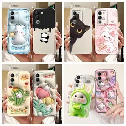 For Vivo V30 Lite ME Phone Case vivo Y100 IDN Y200e Cover Cartoons Pattern Soft Silicone Shell For Vivo V29e v40 se Funda Cases
