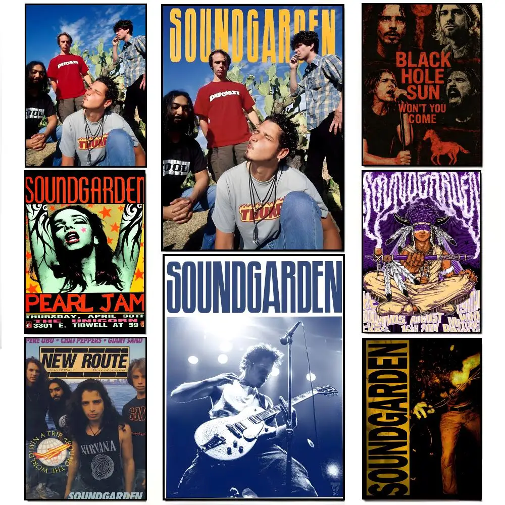 Grunge Band S-Soundgarden Poster Artwork Self Adhesive Indoor Wall Hanging Room Decor Gift