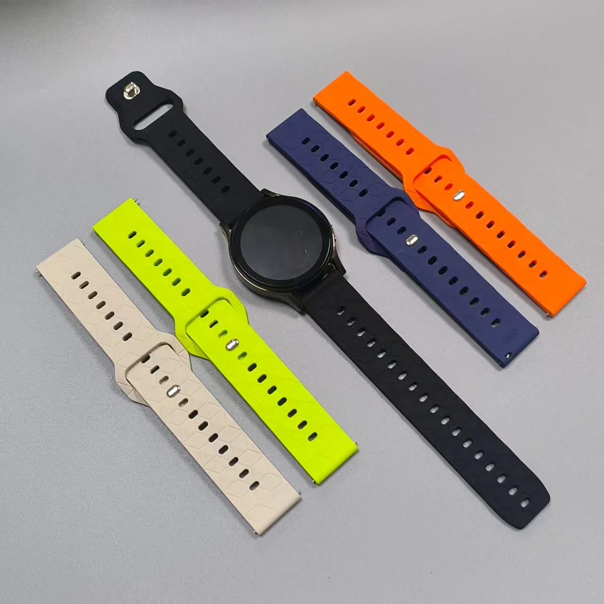 Silicone 22mm Watch Strap For Huami Amazfit Bip 6 46mm/GTR 4 2e 2 3Pro GTR 47mm/BALANCE 2 Cheetah Pro Sports Wristband Bracelet