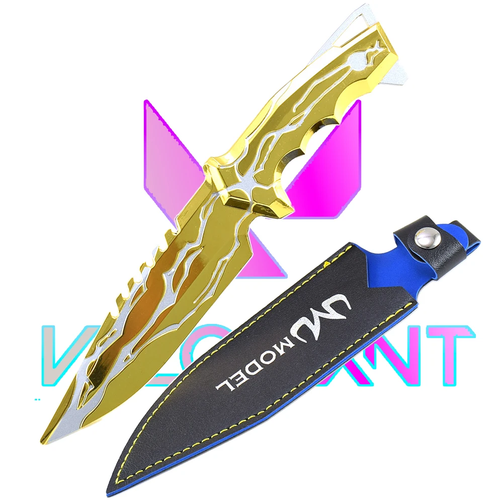 Armas Valorant de 22cm, cuchillo fluorescente de retribución divina, juego de armas periféricas, modelo de accesorios, adornos, colecciones artesanales