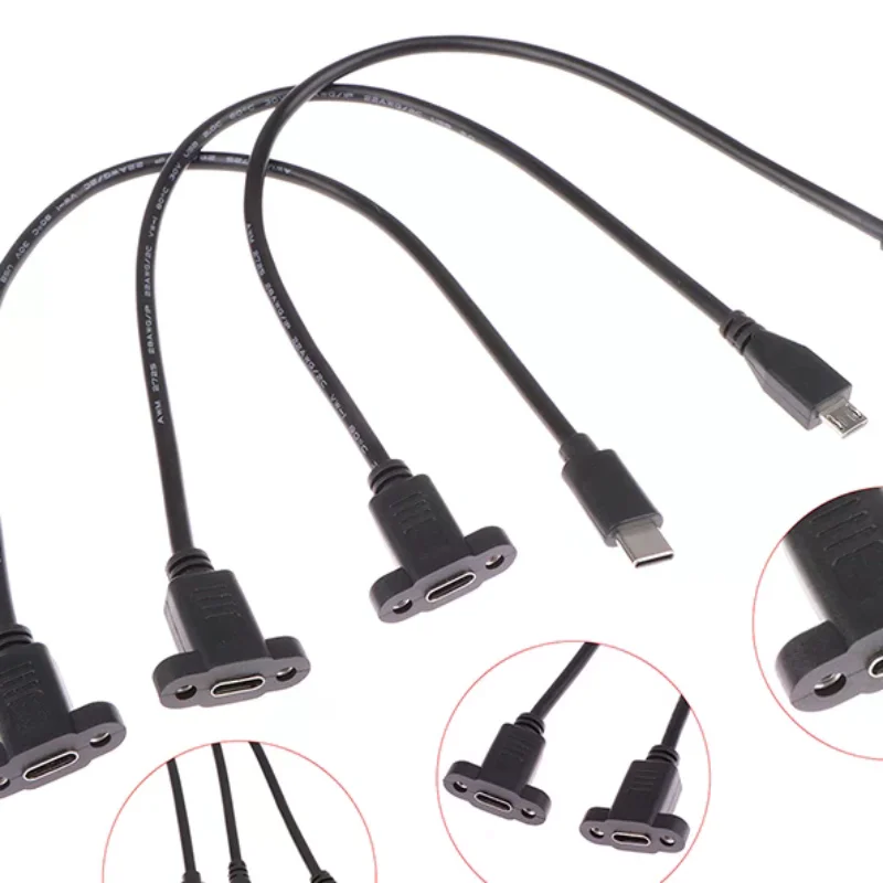 Micro USB Male 3.1 to USB Type C Female 3.1 Cable Flexible Extension Fast Sync Charger for Smartphone Tablet Devices