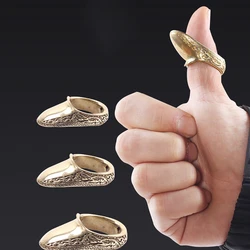 Archery Thumb Guard Ring, Finger Protector, Brass, Silver, Buckle, Multi Specifications, Outdoor Sports, Shooting Tool, Newest