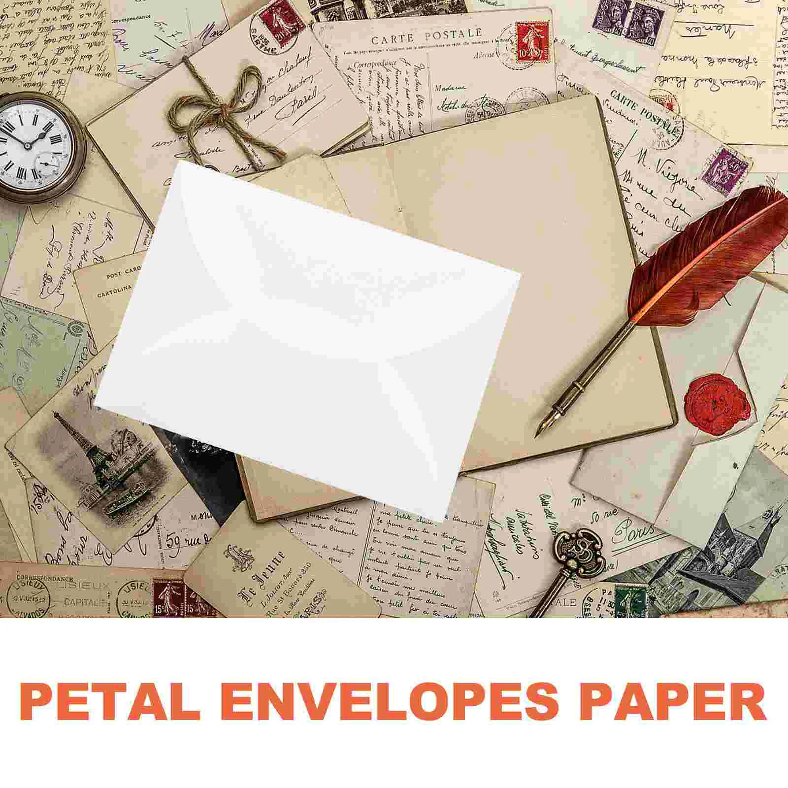 10 Pcs Wedding Card Envelope Litmus Paper Gift Envelopes White Small 5x7 for Invitations Bride