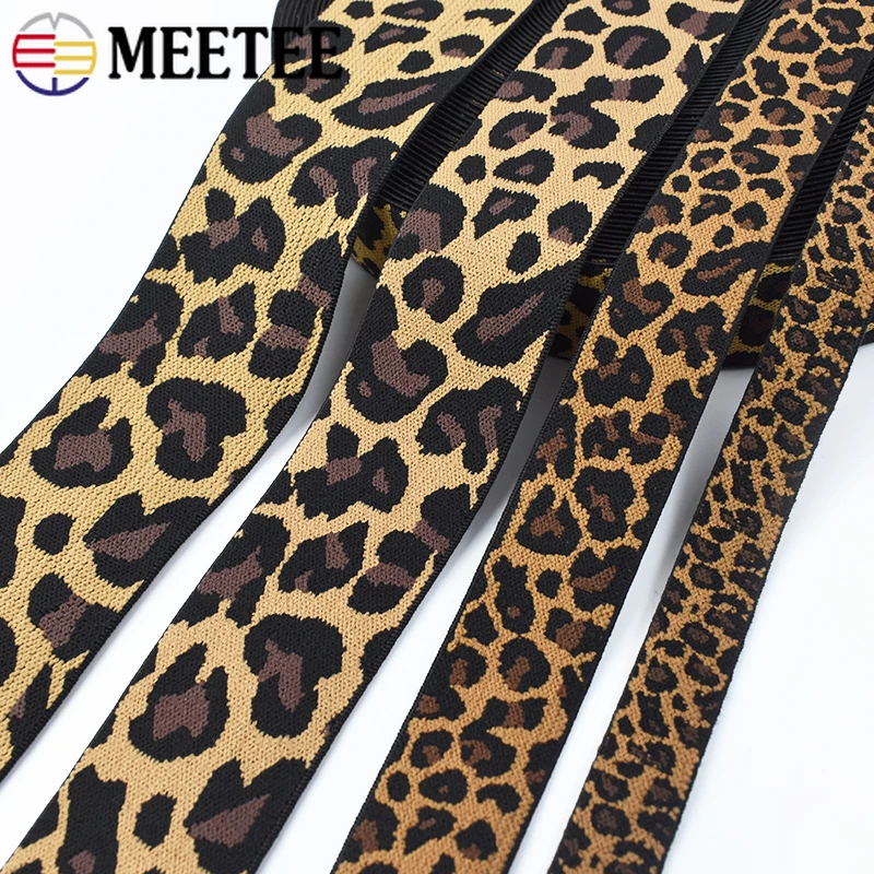 5/10Meters 15-50mm Jacquard Elastic Band for Sewing Clothes Sport Pants Waist Stretch Rubber Ribbon Decor Tape DIY Accessories