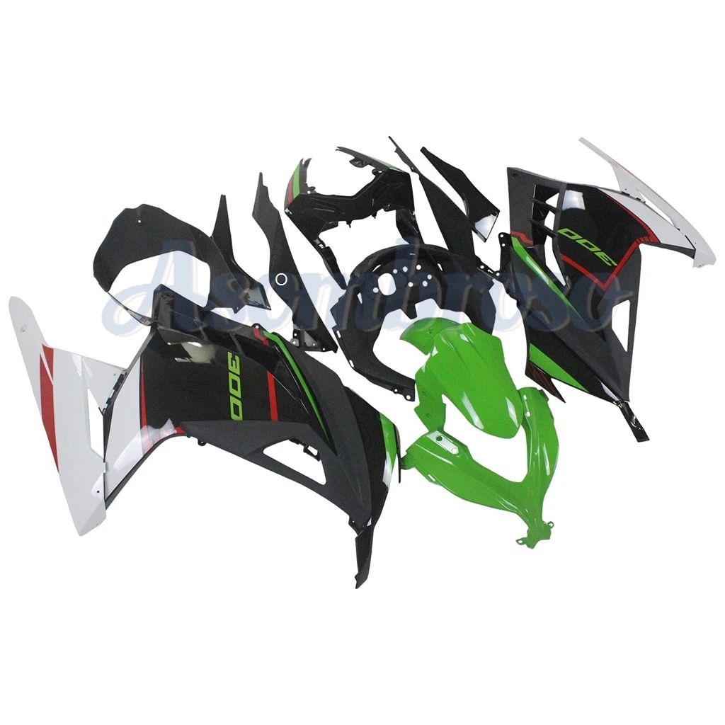 Green Black White Fairing Kit For Ninja300 2013-2024 14 15 16 17 18 19 20 21 22 23 Parts Bodywork Shell Cover EX300