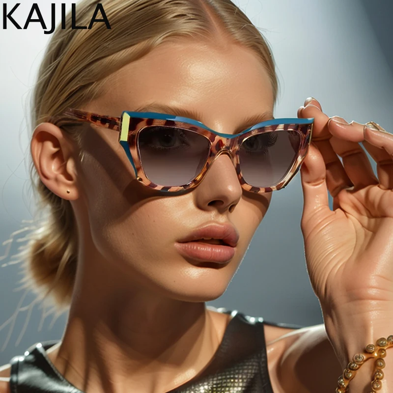 Sexy Cat Eye Punk Sunglasses Women 2025 Luxury Brand Designer Vintage Cateye Sun Glasses For Ladies Leopard Eyewear Shades UV400 image 3