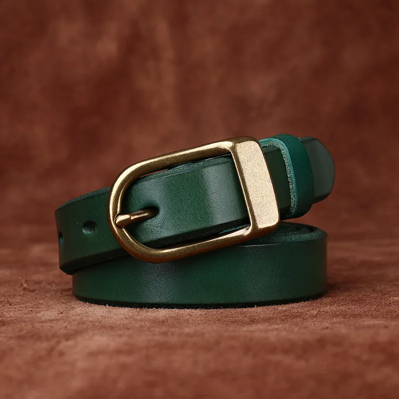 

Woman Retro Light Luxury High-end Feeling Thickened Pure Cowhide Belt Women's Leather Fashionable Casual Minimalist Belts