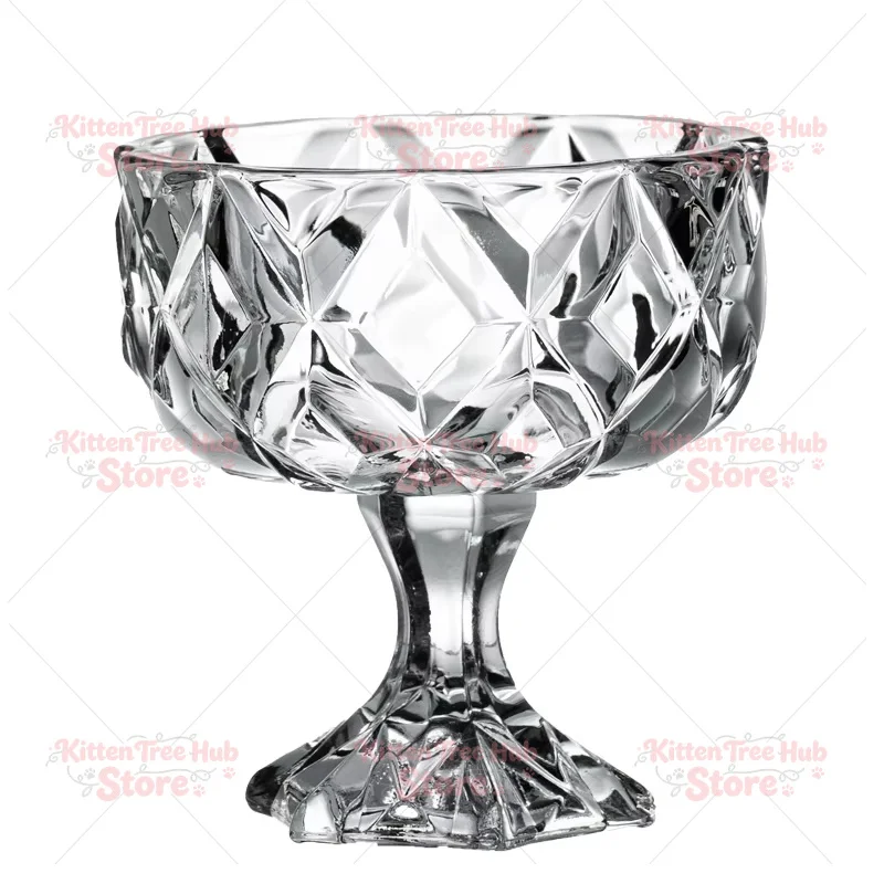Hand Painted Goblet Fruit Pudding salad bowl Juice Milk Shake Cup