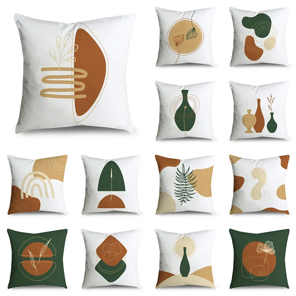 

Nordic Abstract Line Printing Pattern Cushion Cover for Home Living Room Sofa Decoration Square Throw Pillow