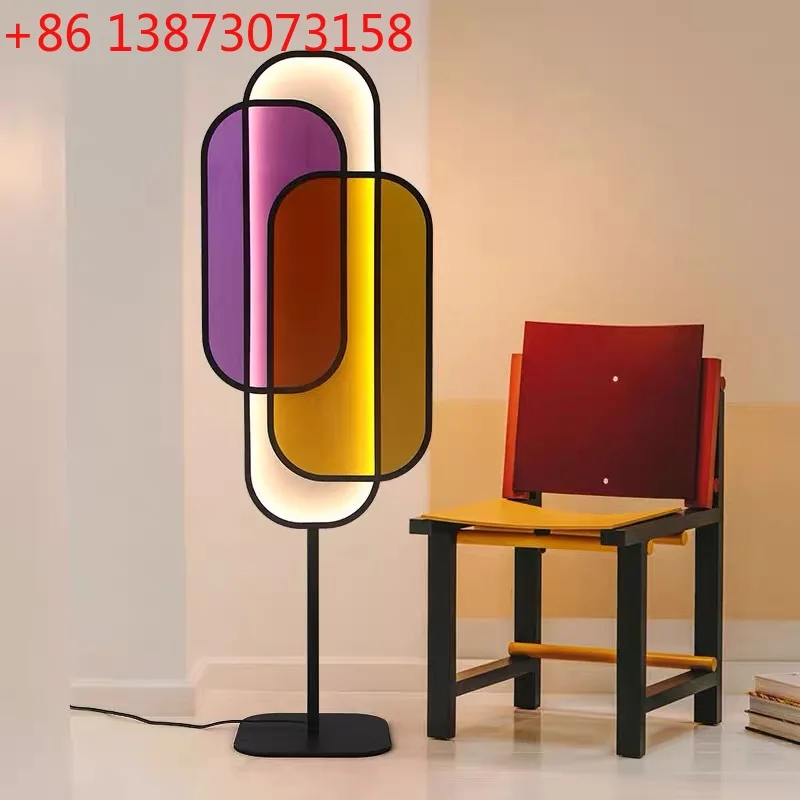 

Living Room Corner Floor Lamp 180cm Stand Color LED Mood Light For Bedroom Nordic Home Decor Interior Lighting