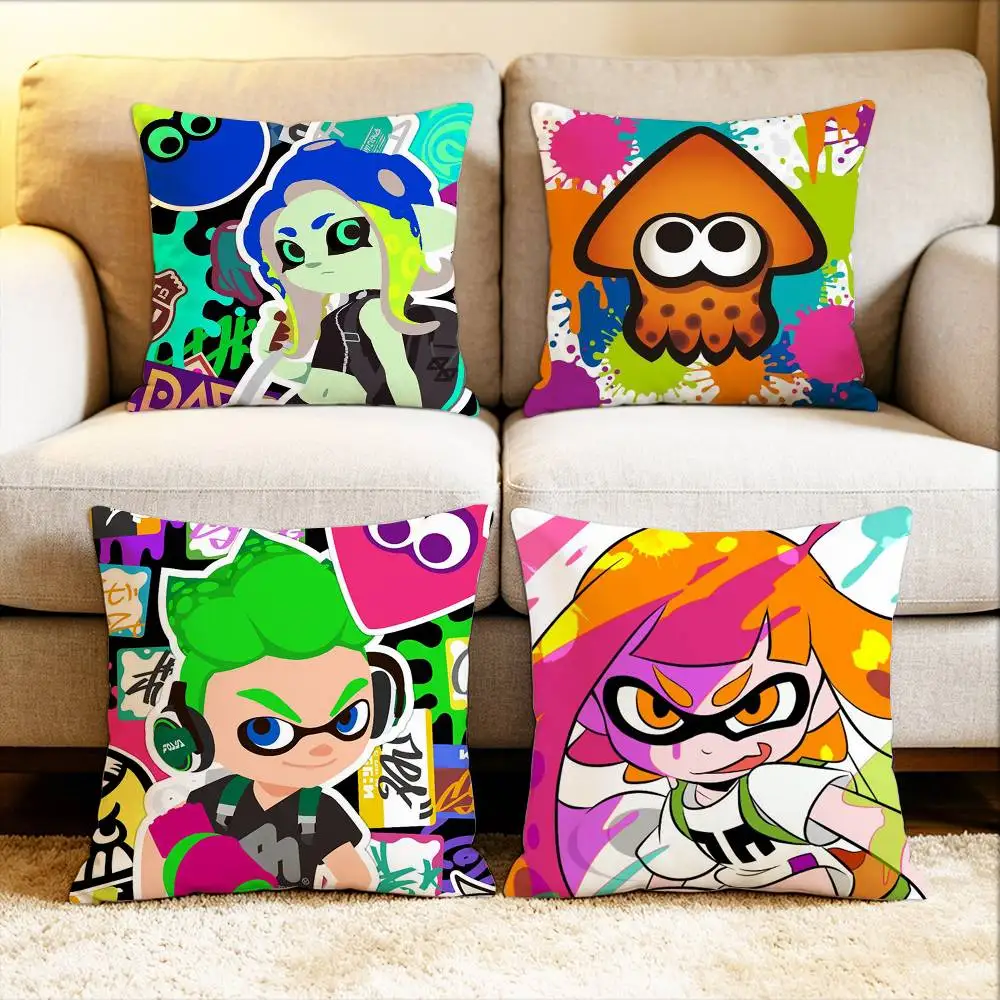 

Game S-SplatoonS Various Sizes Square Pillow Case For Car Home Bedchamber Decor