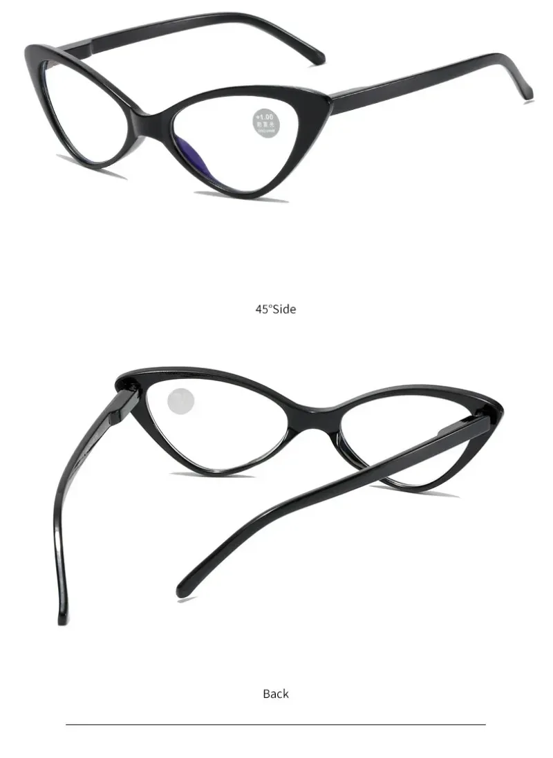 Modische Presbyopie-Brille gegen blaues Licht, klassische Retro-Katzenaugen-Lesebrille, Presbyopie-Brille für Herren und Damen – Detail 14