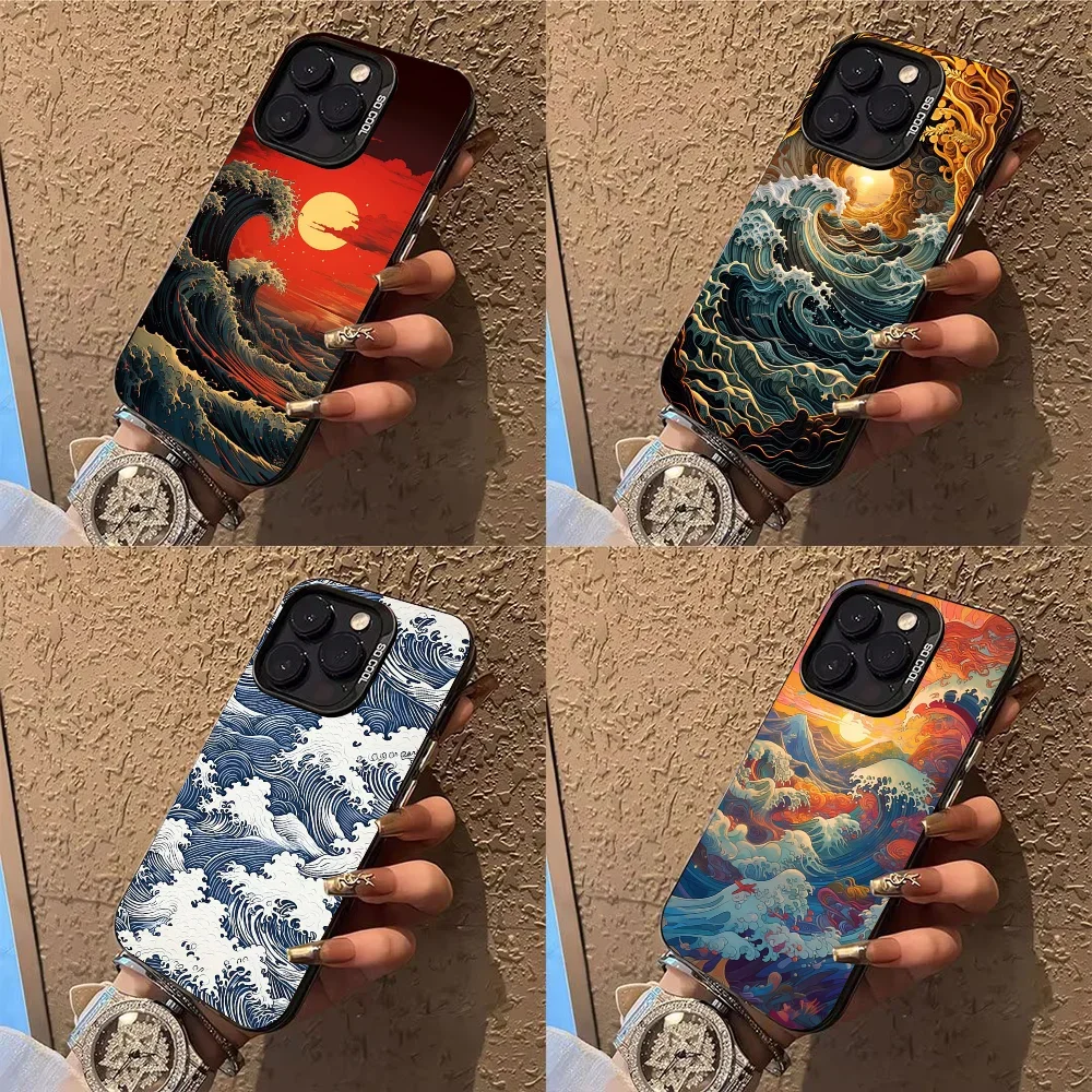

Ukiyo Ocean Waves Phone Case Phone Case For iPhone 14 16 15 11 12 13 Pro Max Mini Plus Shockproof Cover