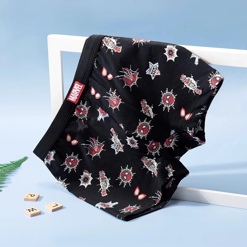 Marvel The Avengers Spiderman lindos calzoncillos para niños cómodos calzoncillos tipo bóxer transpirables para niños elegantes pantalones cortos de tendencia con personalidad