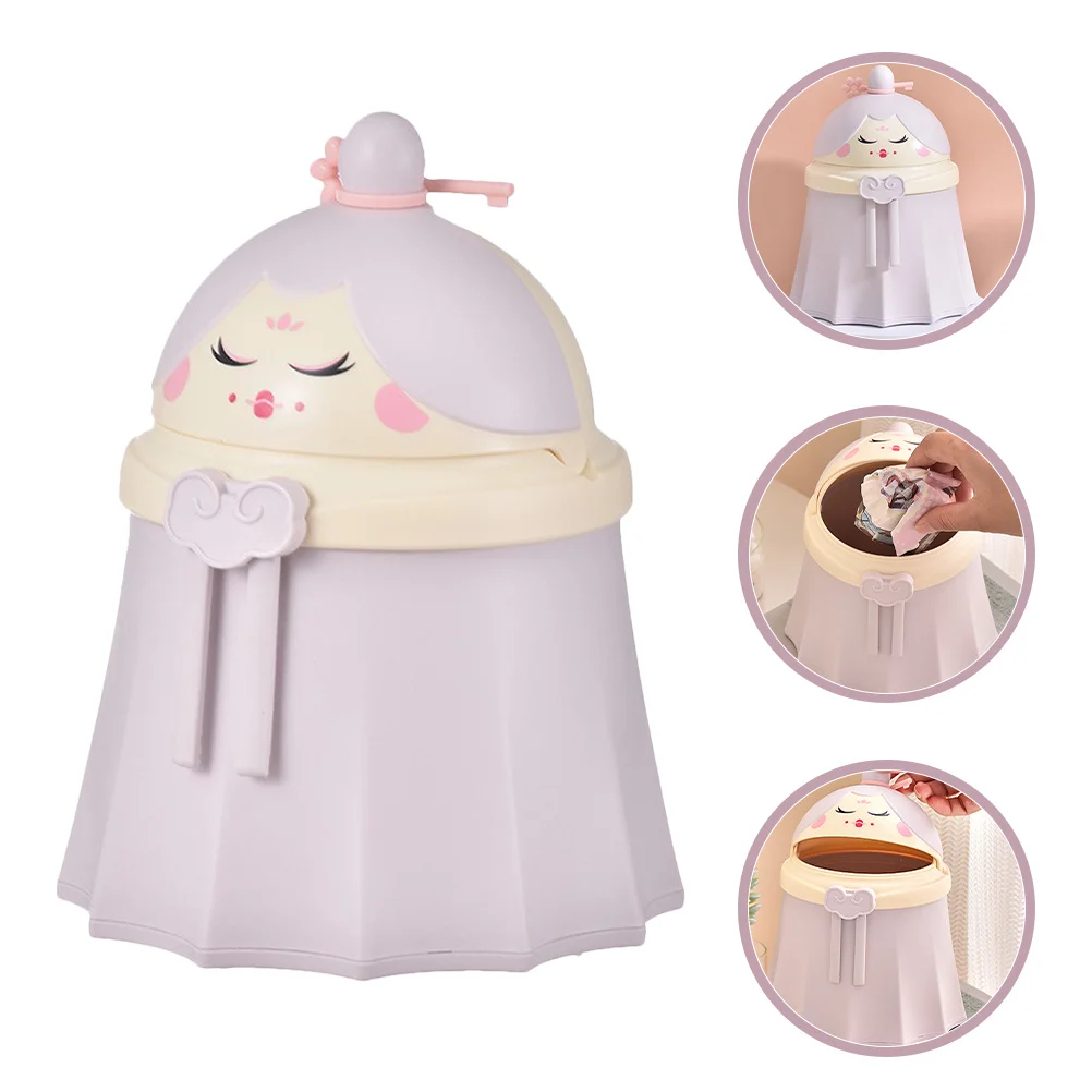 

Chinese Design Trash Bin Compact Size Countertop Garbage Can for Indoor Use Modern Simple Style Household Waste Basket for Car