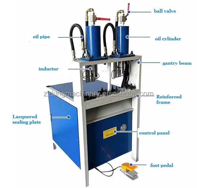 Steel Pipe Angle Punching Hydraulic Corner Cutter Portable Notching Machine