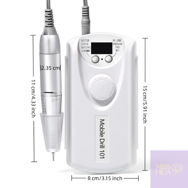 35000 rpm recarregável máquina de broca do prego profissional portátil arquivo manicure elétrico para unhas gel polonês remover moagem